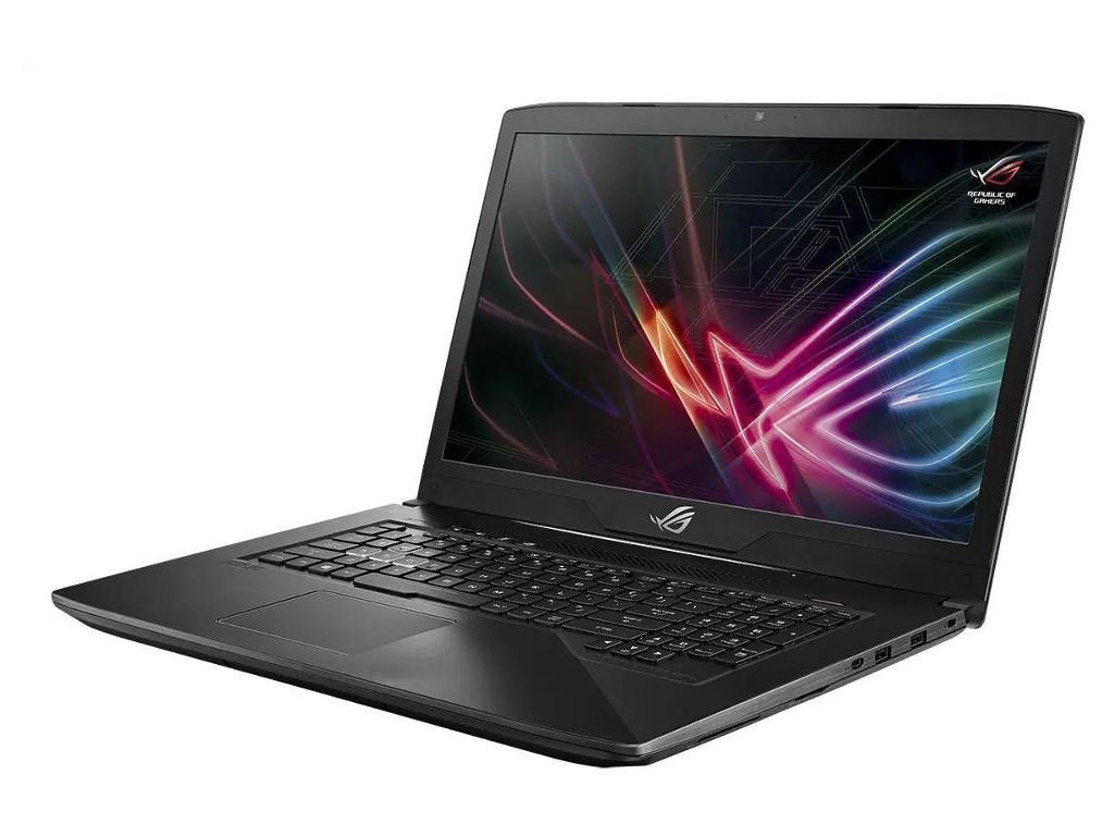 

Ноутбук ASUS ROG GL703GE-GC101 90NR00D2-M04360 Aluminum Black (Intel Core i7 8750H 2.2Ghz/8192Mb/1000Gb HDD+128Gb SSD/nVidia GeForce GTX1050Ti 4096Mb/Wi-Fi/Bluetooth/Cam/17.3/1920x1080/DOS), 90NR00D2-M04360