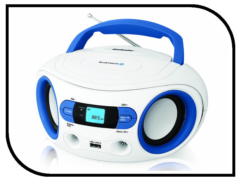 

Магнитола BBK BS15BT White-Light Blue, BS15BT