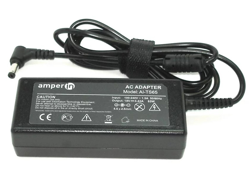 фото Блок питания amperin ai-ts65 для toshiba 19v 3.42a 5.5x2.5mm 65w