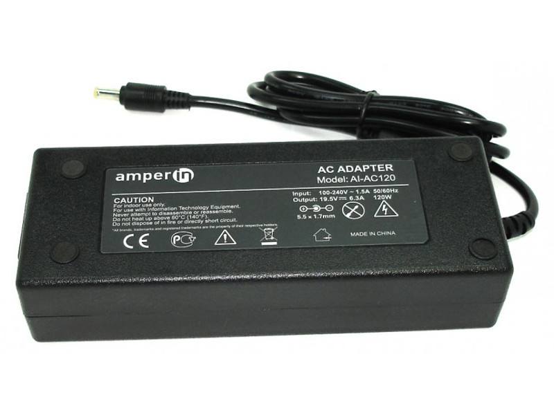 

Блок питания Amperin AI-AC120 для Acer 19V 6.3A 5.5x1.7mm 120W, AI-AC120