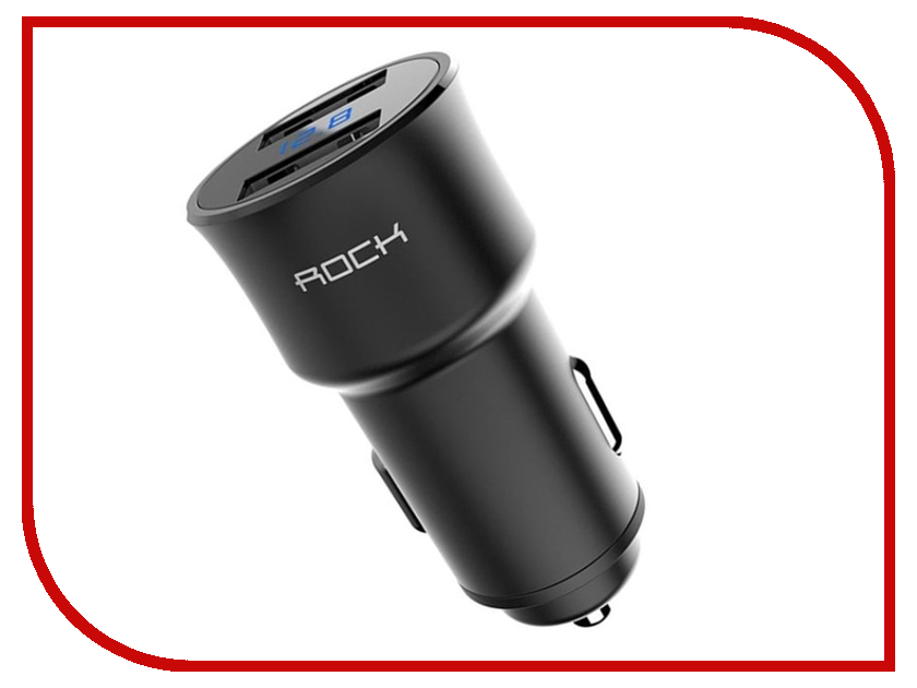 

Зарядное устройство Rock H2 2xUSB 3.4A Black, H2