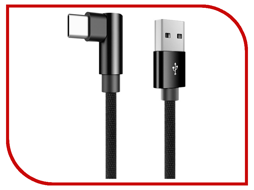 фото Аксессуар Rock USB - USB Type-C L-Shape Metal Charge&Sync 1.2m Black