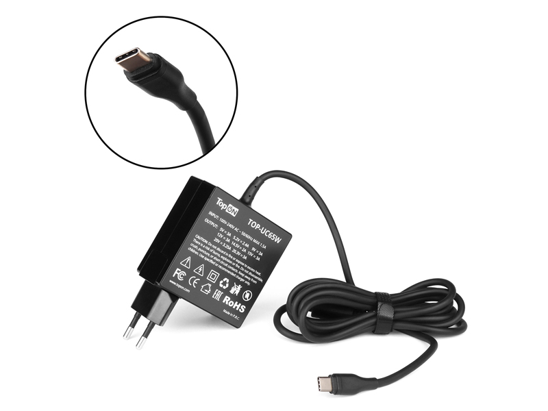 

Блок питания TopON TOP-UC65W Type-C PowerDelivery 3.0 65W для ASUS/Acer/APPLE Macbook/Lenovo/HP, TOP-UC65W