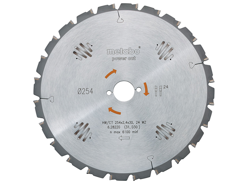 

Диск Metabo HW/CT 250x30 24WZ пильный по дереву 628013000, 628013000