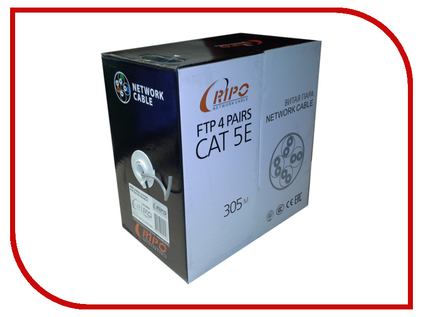 

Сетевой кабель RIPO FTP4 cat.5e 24AWG Cu 001-122015/010405, 001-122015/010405