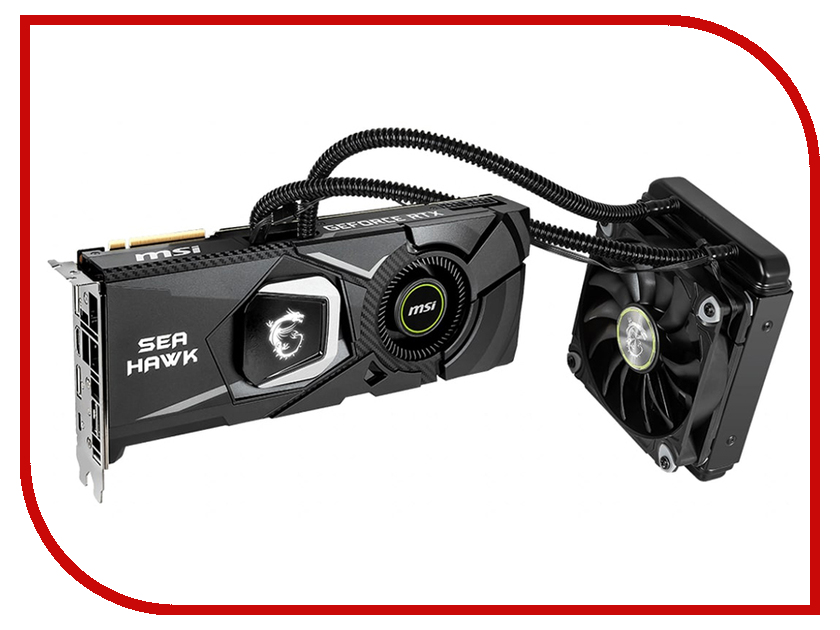 фото Видеокарта MSI GeForce RTX 2080 Ti 1755Mhz PCI-E 3.0 11264Mb 14000Mhz 352 bit USB-C HDMI 3xDP RTX 2080 Ti SEA HAWK X