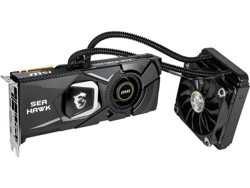 

Видеокарта MSI GeForce RTX 2080 Ti 1755Mhz PCI-E 3.0 11264Mb 14000Mhz 352 bit USB-C HDMI 3xDP RTX 2080 Ti SEA HAWK X, RTX 2080 Ti SEA HAWK X