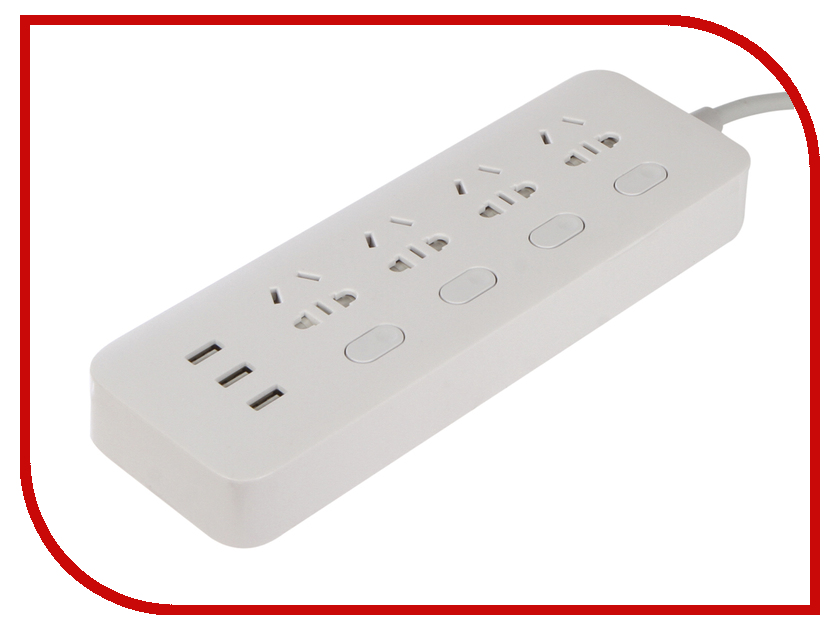 

Удлинитель Xiaomi Mi Power Strip Sockets 4 USB 3 White NRB4023CN, NRB4023CN