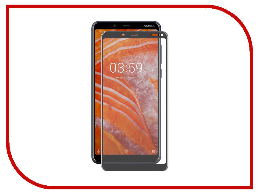 

Аксессуар Защитное стекло для Nokia 3.1 Mobius Plus 3D Full Cover Black 4232-247, 4232-247