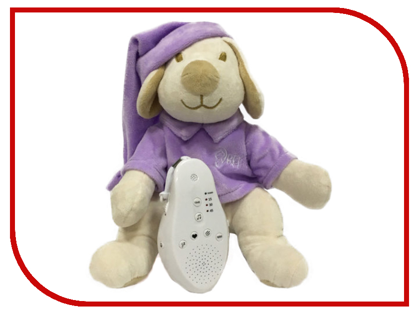 

Игрушка Drema BabyDou 114 Собачка для сна с белым и розовым шумом Purple, BabyDou 114