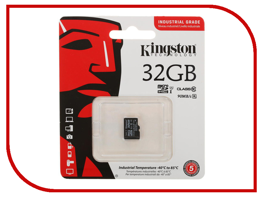 фото Карта памяти 32GB - Kingston Industrial Temperature MicroSD UHS-I  SDCIT/32GBSP