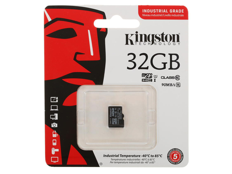 фото Карта памяти 32GB - Kingston Industrial Temperature MicroSD UHS-I  SDCIT/32GBSP