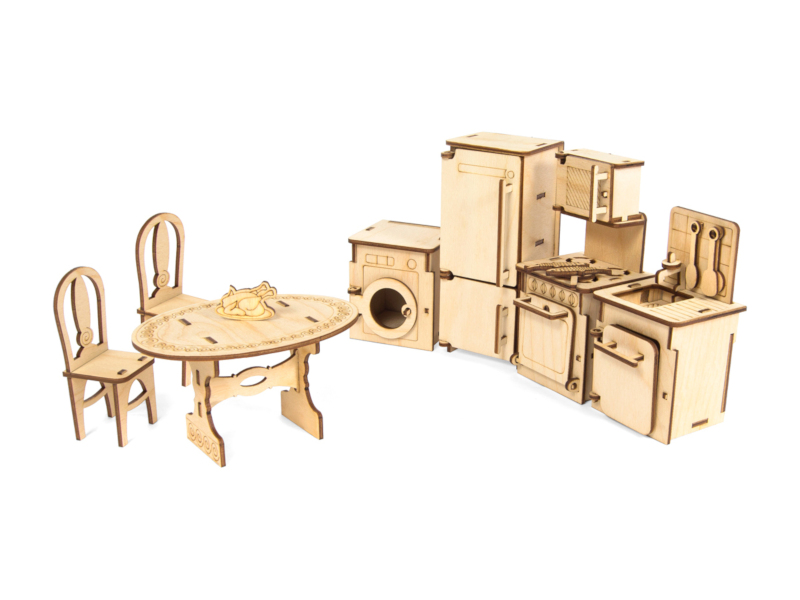 фото Сборная модель IQ Format Набор мебели Кухня 4627130657391
