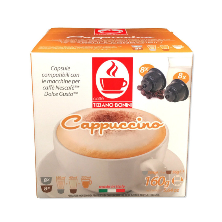 

Капсулы Caffe Tiziano Bonini Cappuccino Compatibile Dolce Gusto 16шт