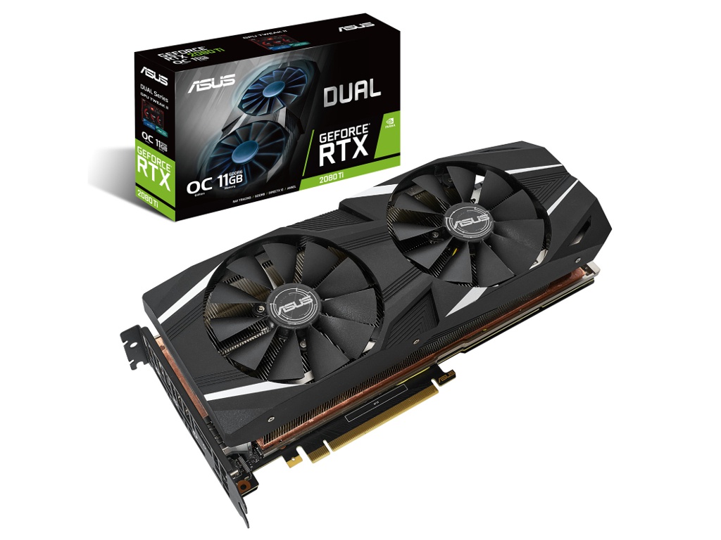 

Видеокарта ASUS GeForce RTX 2080 Ti 1480Mhz PCI-E 3.0 11264Mb 14000Mhz 352 bit 3xDP USB-C HDMI DUAL-RTX2080TI-O11G, DUAL-RTX2080TI-O11G