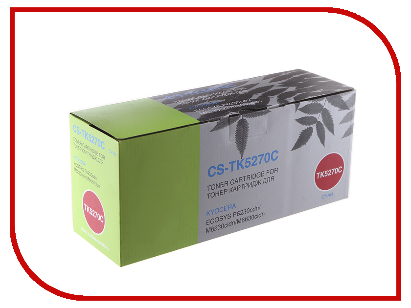 

Картридж Cactus CS-TK5270C Cyan для Kyocera Ecosys P6230cdn/M6230cidn/M6630cidn, CS-TK5270C