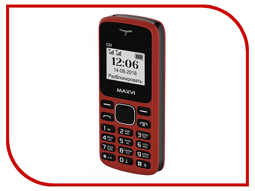

Сотовый телефон MAXVI C23 Red-Black, C23