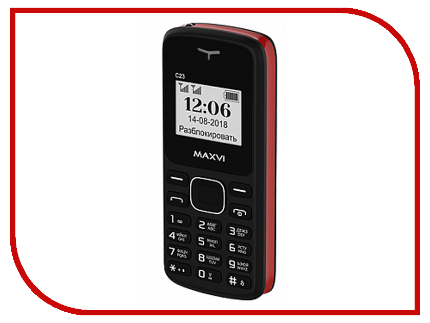 

Сотовый телефон MAXVI C23 Black-Red, C23