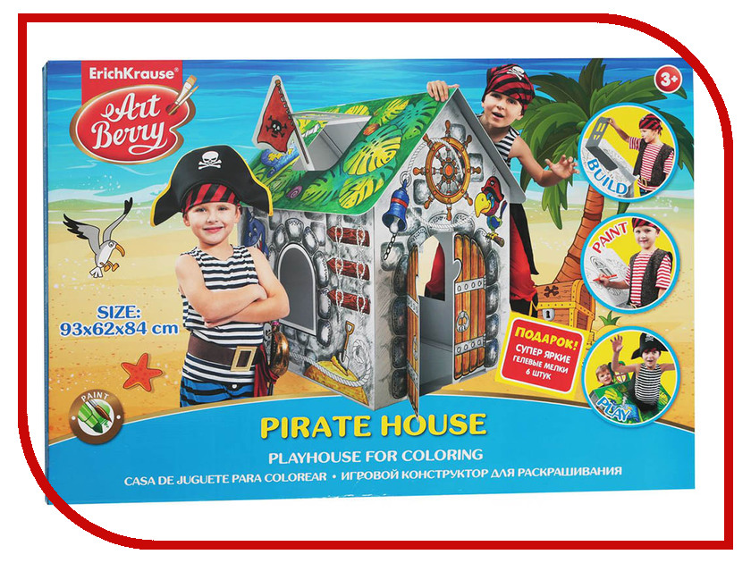 

Игровой конструктор для раскрашивания ErichKrause Artberry Pirate House 39231, 39231