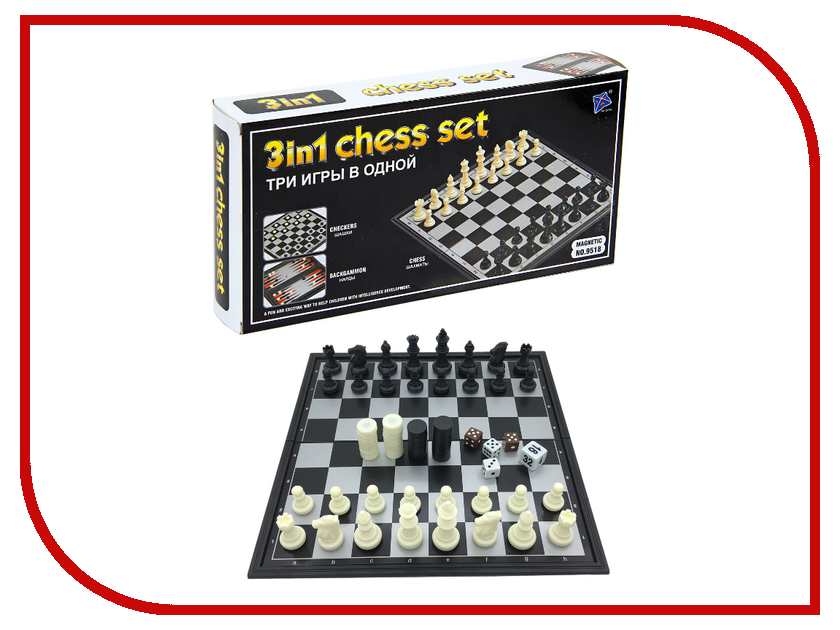 

Игра Kromatech Магнитный набор 3 в 1 Шахматы, шашки, нарды 7710m021, 7710m021