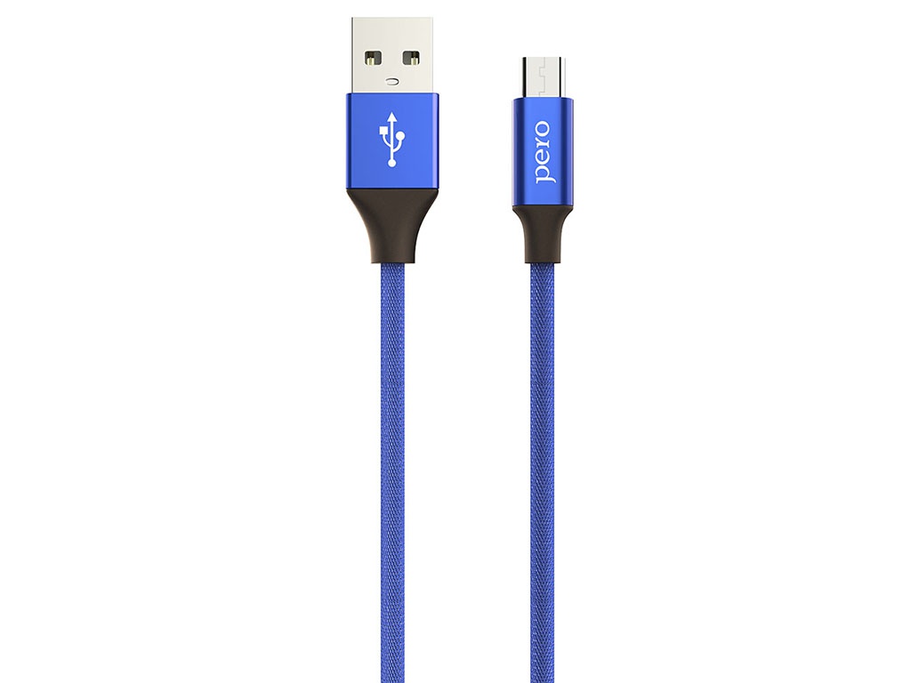 фото Аксессуар Pero DC-02 USB - microUSB 2А 1m PRDC-02MU1MBL Blue