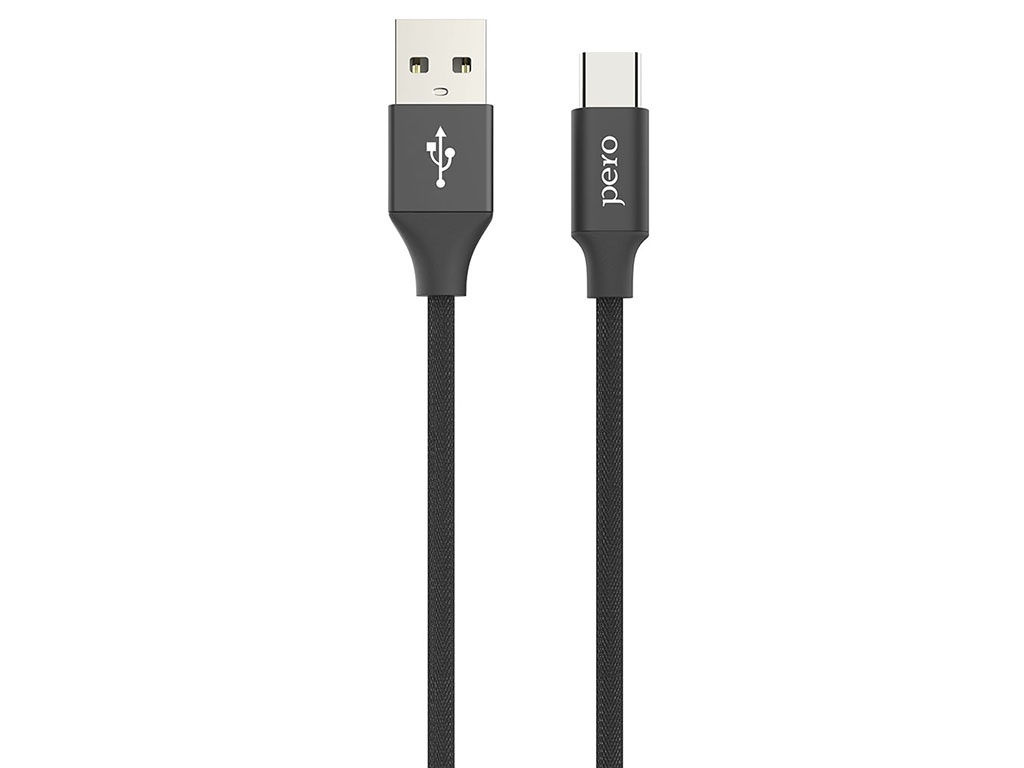 фото Аксессуар Pero DC-02 USB - Type-C 2.4А 1m PRDC-02TC1MB Black