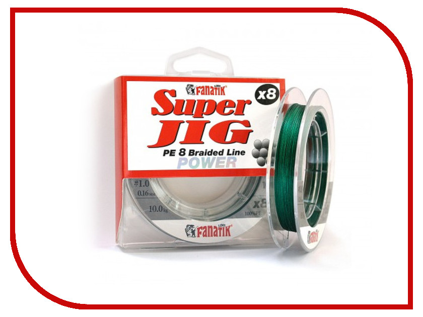 фото Леска Fanatik Super Jig PE X8 (#1,0) 0.16mm 100m Green SJPEX810010G