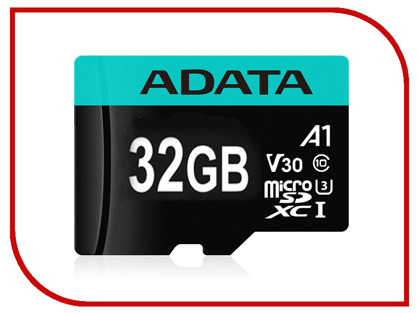 фото Карта памяти 32Gb - A-Data MicroSDHC Class 10 UHS-I U3 AUSDH32GUI3V30SA1-R