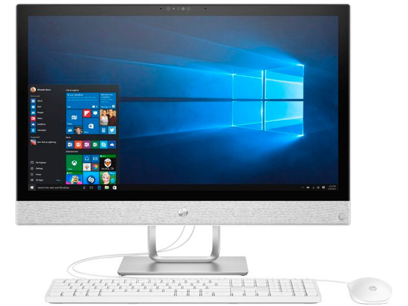 

Моноблок HP Pavilion 24-r104ur White 4GU09EA (AMD Ryzen 3 2200U 2.5 GHz/8192Mb/1Tb + 128Gb SSD/No ODD/Radeon Vega 3/Wi-Fi/Bluetooth/Cam/23.8/1920x1080/Windows 10), 24-r104ur