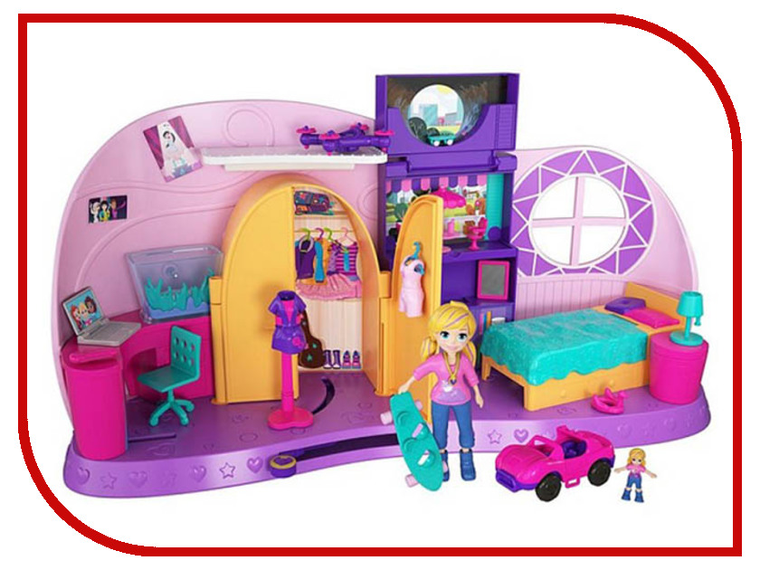 

Кукла Mattel Polly Pocket Комната Полли FRY98, Polly Pocket Комната Полли