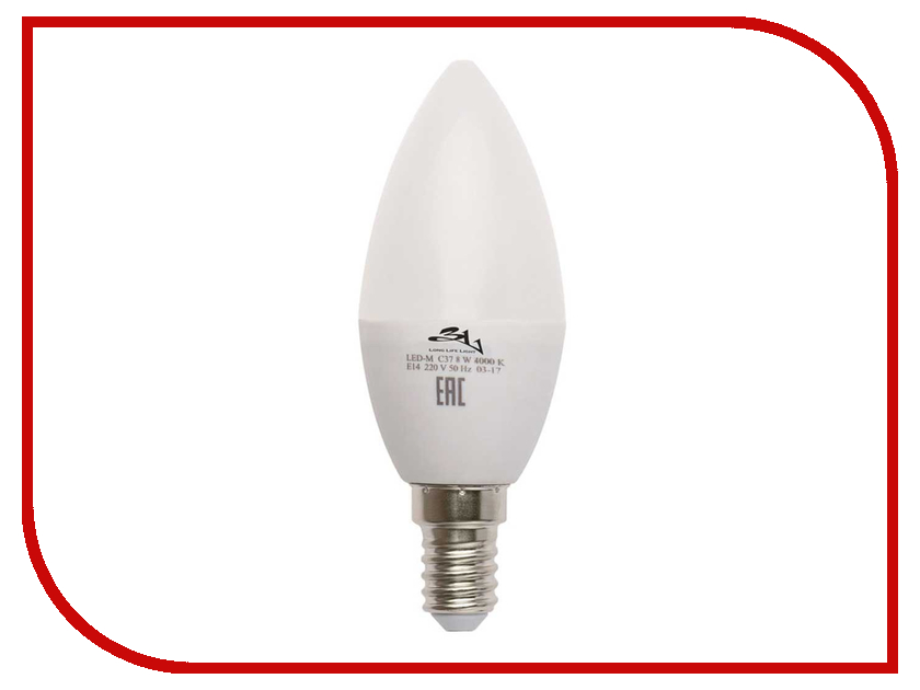 

Лампочка 3L C37 8Вт 4000K, LED-3L C37-8W E14 4000K