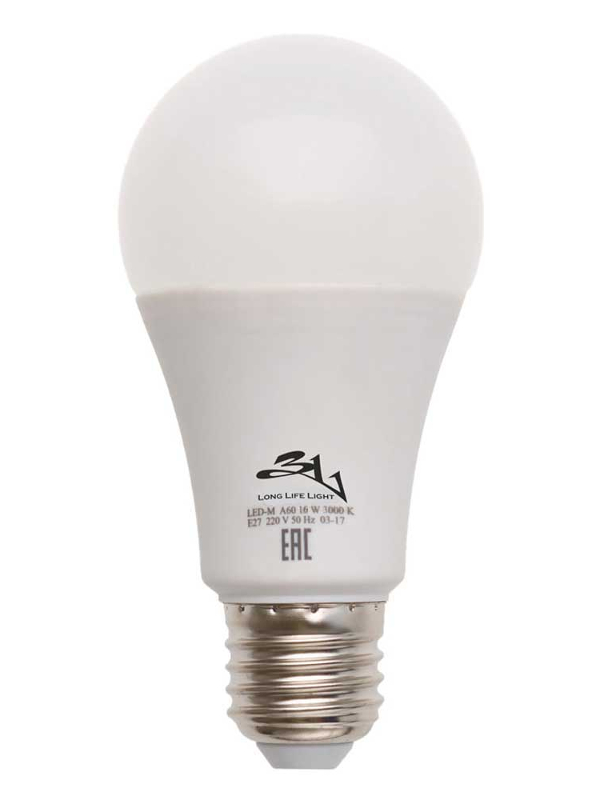 

Лампочка 3L E27 A60, LED-3L A60-16W E27 3000K