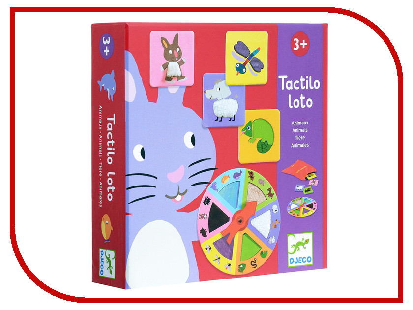 

Настольная игра Djeco Тактильное лото, Животные 08129, 08129