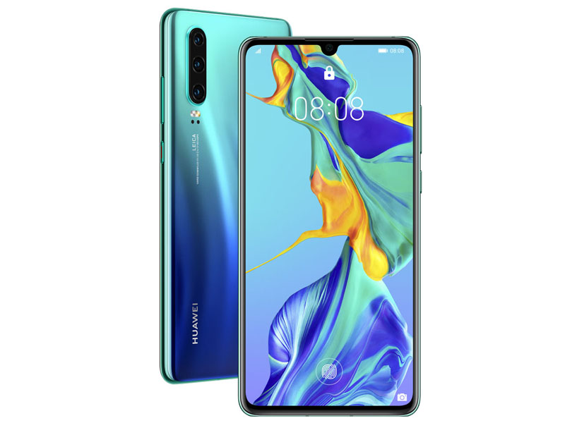 фото Сотовый телефон huawei p30 aurora blue