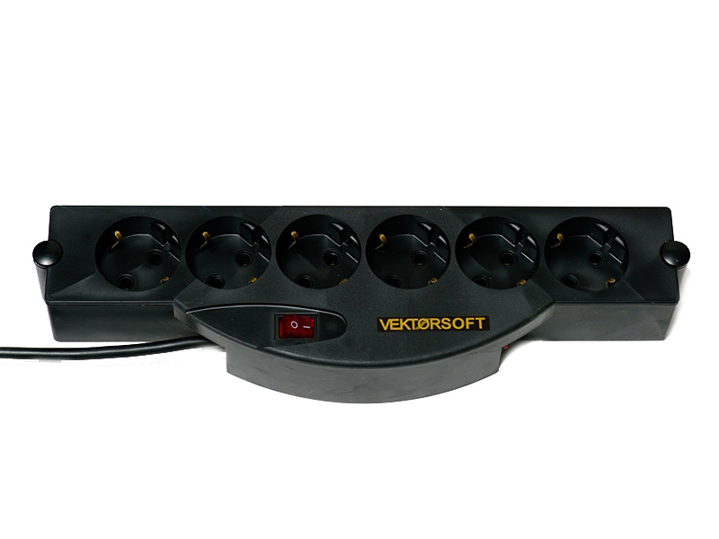

Сетевой фильтр Vektor Soft 6 Sockets Black 5m 15787, 15787