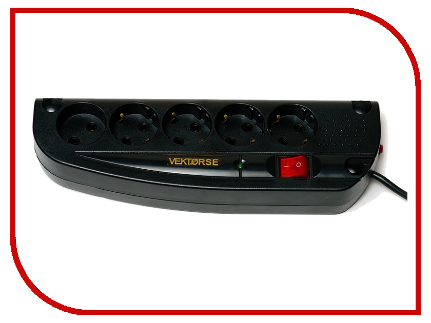 

Сетевой фильтр Vektor Se 5 Sockets Black 3m 15793, 15793