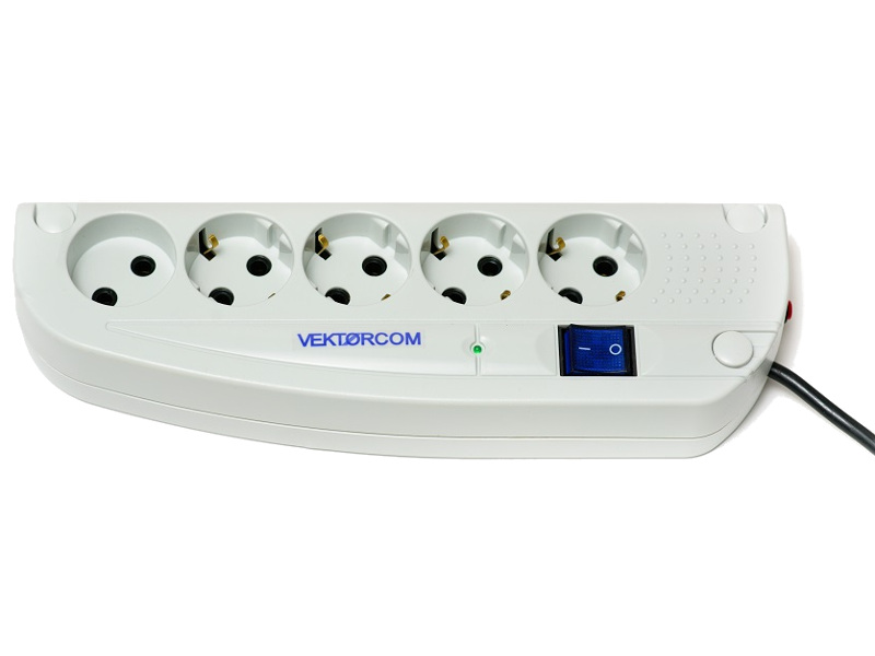 

Сетевой фильтр Vektor Com 5 Sockets Light-Grey 3m 7749, 7749