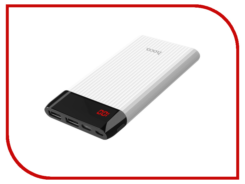 

Аккумулятор Hoco J28 Shock 10000mAh White, J28