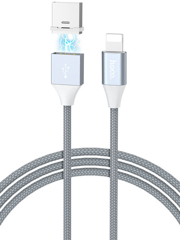 

Аксессуар Hoco U40Bi USB - Lightning Magnetic Adsorption Grey, U40Bi