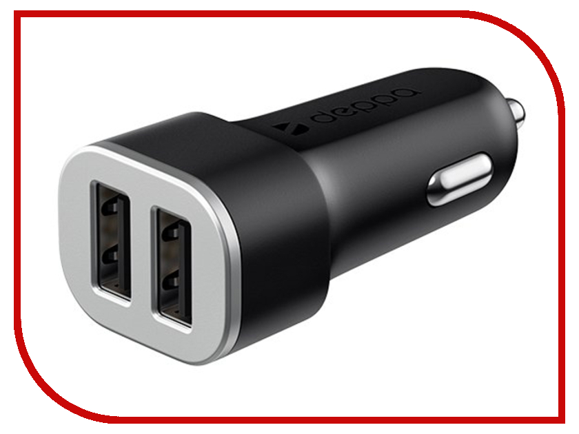 

Зарядное устройство Deppa 2xUSB 4.8A Black DEP-11287, DEP-11287