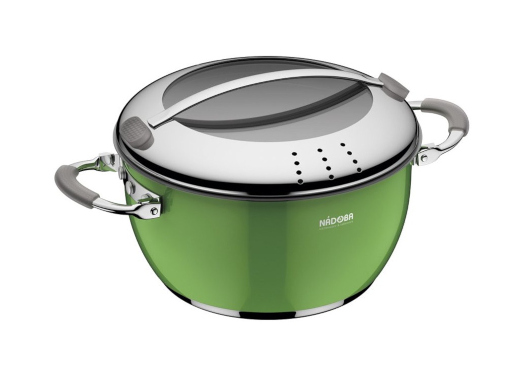 

Кастрюля Nadoba Kvetunka 20cm 2.8L Green 727412, 727412