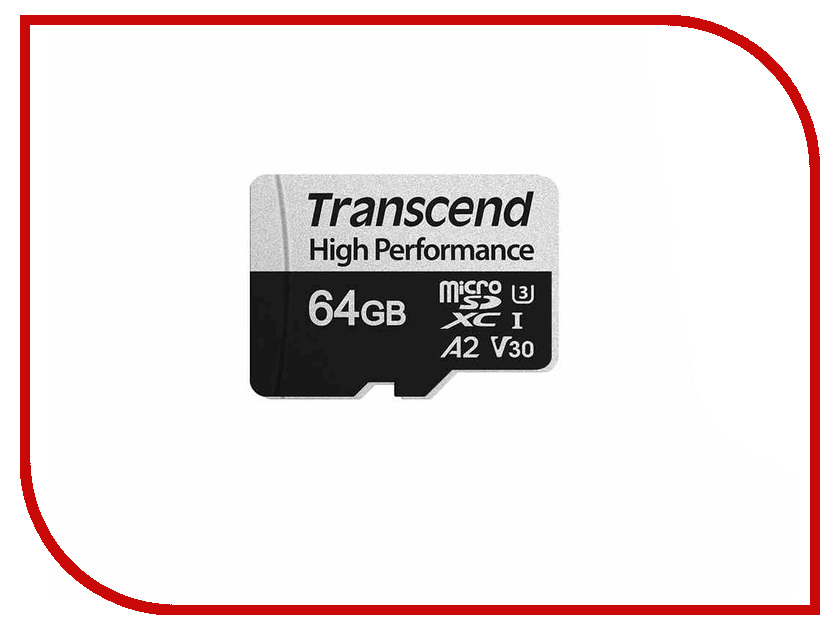 фото Карта памяти 64Gb - Transcend MicroSDXC UHS-I U3 A2 TS64GUSD330S