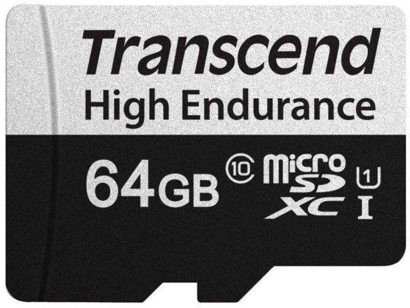 фото Карта памяти 64Gb - Transcend High Endurance MicroSDXC 350V TS64GUSD350V