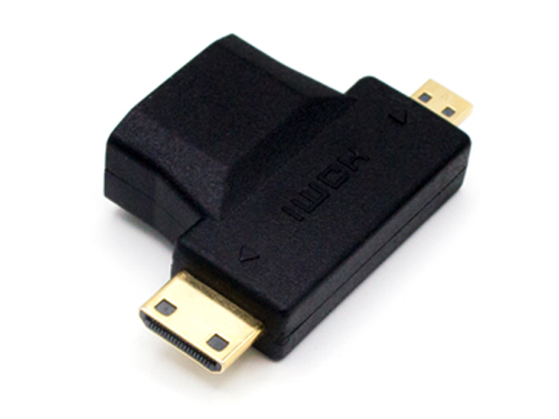 фото Аксессуар KS-is 2в1 HDMI F - Micro D HDMI/Mini C HDMI M KS-361