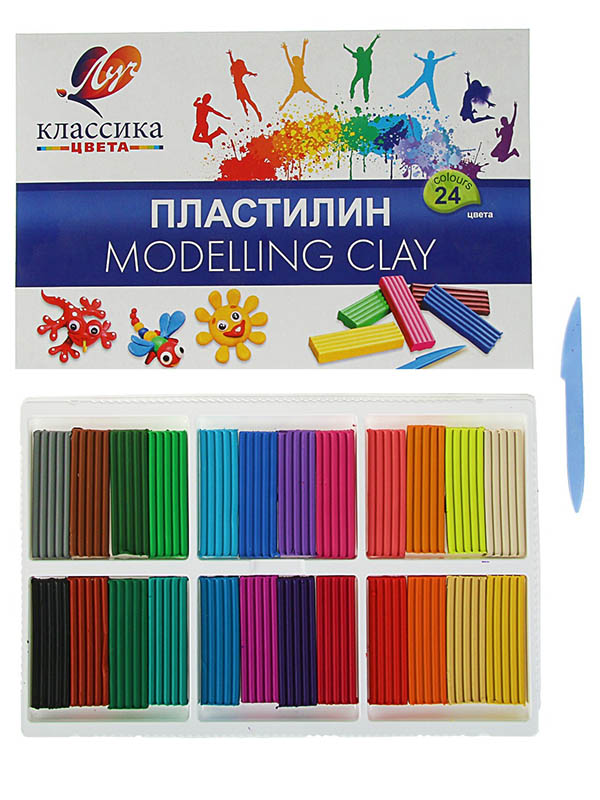 

Набор для лепки Луч Классика 24 цвета 480г 28С 1642-08, Классика