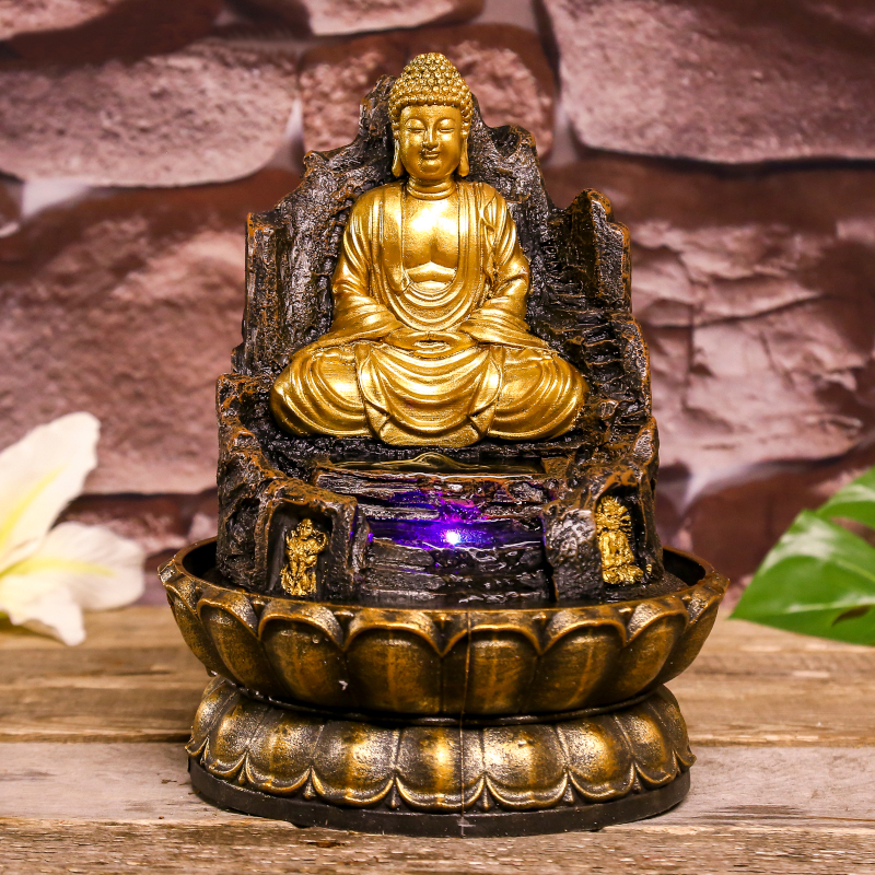 фото Фонтан СИМА-ЛЕНД Золотой Будда на троне из скалы 4098152
