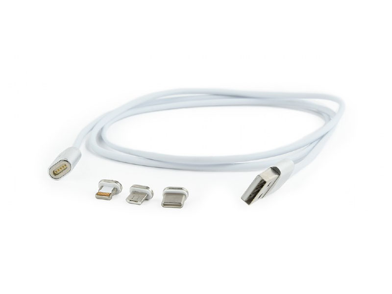 фото Аксессуар Gembird Cablexpert Magnetic USB 2.0 AM/Type-C + microBM 5P + Lightning 8pin CC-USB2-AMLM31-1M