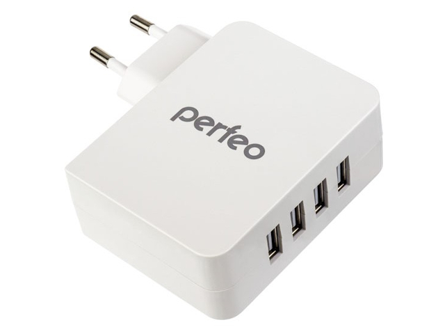 

Зарядное устройство Perfeo Cube 4 4xUSB 4.9А White PF-A4136, PF-A4136