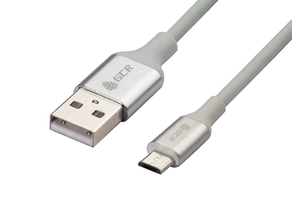 

Аксессуар Greenconnect USB 2.0 AM - Micro B 5pin 3m Silver-White GCR-50858, GCR-50858