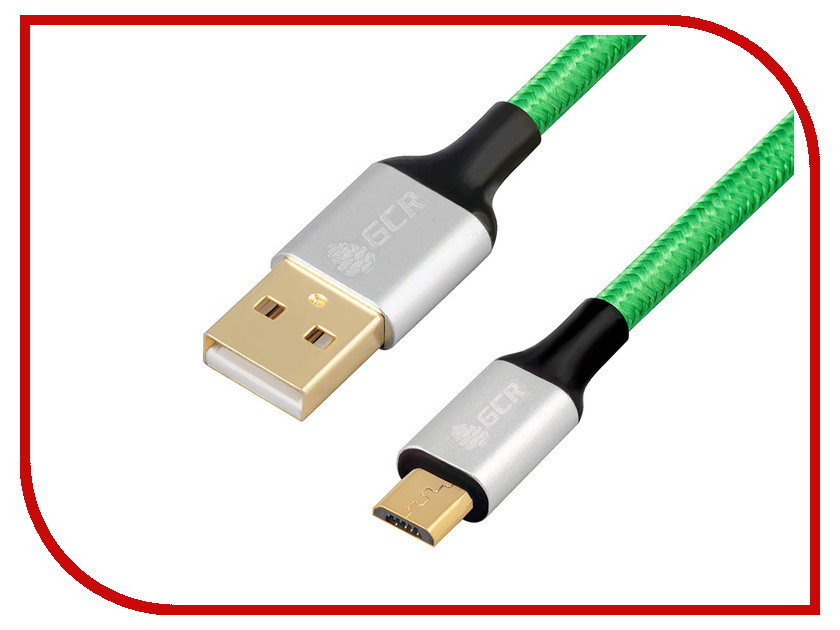 

Аксессуар Greenconnect USB 2.0 AM - Micro B 5pin 3m Green-Black GCR-51101, GCR-51101